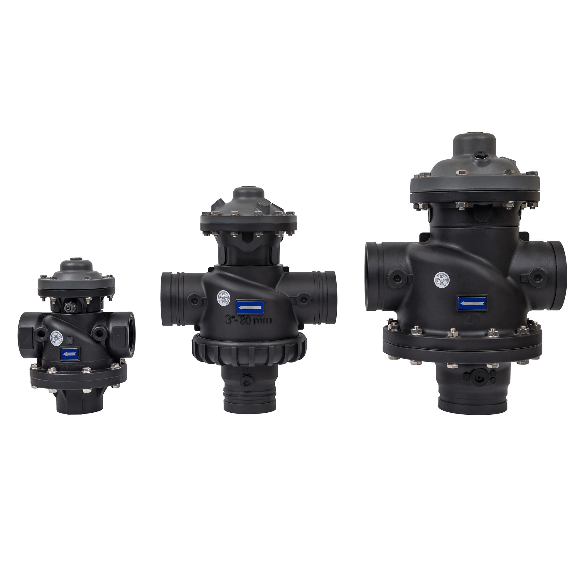 4 inch double chamber two position three way valve